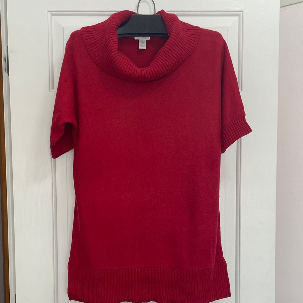 Chico's Vibrant Red Cowl Neck Sweater